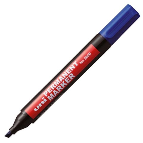 Marker permanentny wkład niebieski 4,0mm ścięta końcówka Uni (NO-380B)