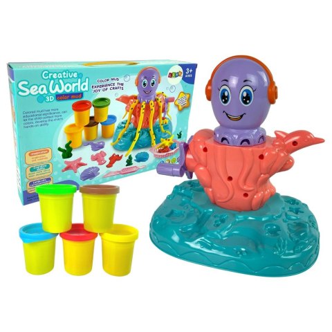 Masa plastyczna dla dzieci Ciastolina Masa Plastyczna Podwodny Świat Ośmiornica Foremki mix Lean (12170)