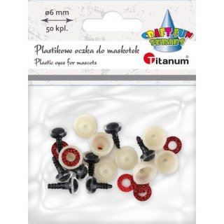 Oczka Craft-Fun Series do maskotek Titanum (25BR008)