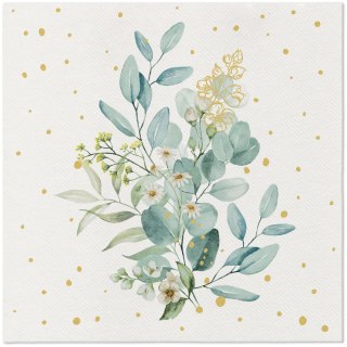 Serwetki Eucalyptus Bouquet fizelina folia [mm:] 400x400 Paw (AAN124000)