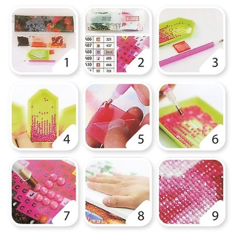 Zestaw kreatywny Diamentowa mozaika 30x40cm Konie 2 Flamingo Line (TMS29511)