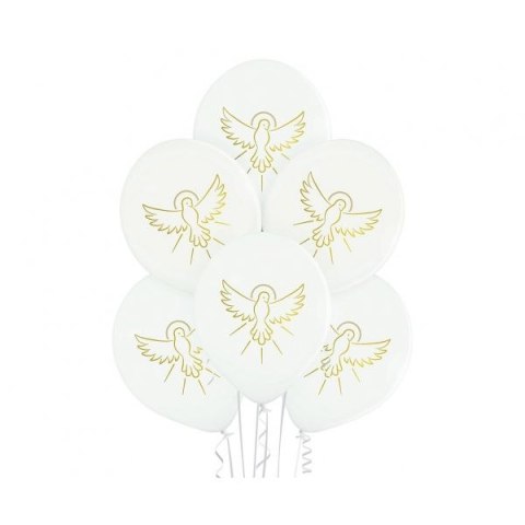 Balon gumowy Pierwsza Komunia biała 300mm 12cal Godan (BRN_5000750)