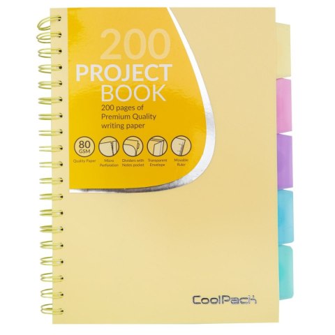 Kołozeszyt (kołonotatnik) CoolPack pastel A4 80k. krata Patio (02909CP)
