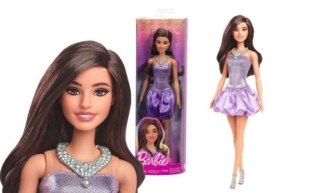 Lalka Fashionistas brązowe włosy, cekinowa sukienka [mm:] 290 Barbie (HYT92)
