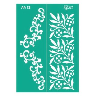 Szablon Ornamenty roślinne Rosa (12)