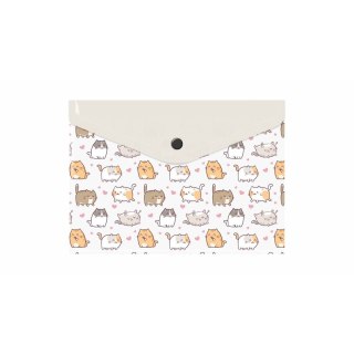 Teczka plastikowa na guzik KITTENS A5 mix Biurfol (TKN-A5-35)