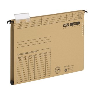 Teczka zawieszkowa Vertic Ultimate z poszerzanym dnem 2 cm A4 brązowy karton 320g Elba (100552068)