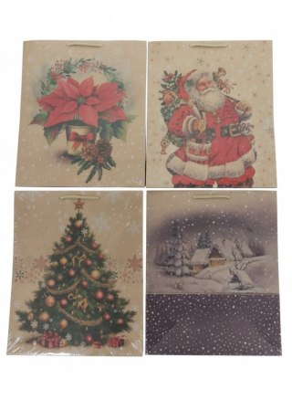 Torba prezentowa Kraft Boże Narodzenia A3 Paw