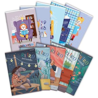 Zeszyt BOOKWORM/RETRO A5 16k. 70g kratka Top 2000 (400169369)