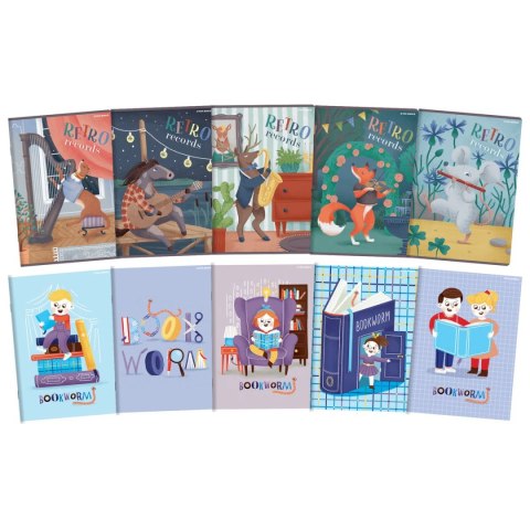 Zeszyt BOOKWORM/RETRO A5 16k. 70g kratka Top 2000 (400169369)