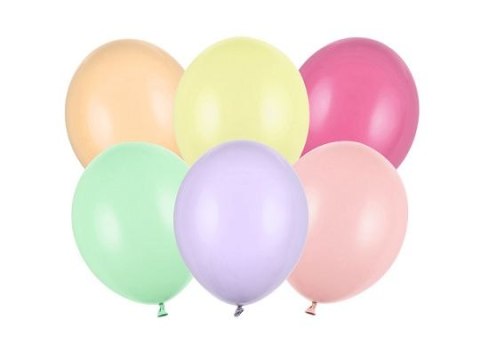 Balon gumowy Strong pastel 50szt. mix 270mm Partydeco (SB12P-000P-50)