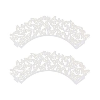 Dekoracja Papilotki do muffinek MOTYLE, dekoracja na ślub - 6 szt. Godan (FJ-PMMO)