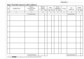 Druk samokopiujący Pocztowa książka nadawcza A5 100k. Stolgraf (P34)