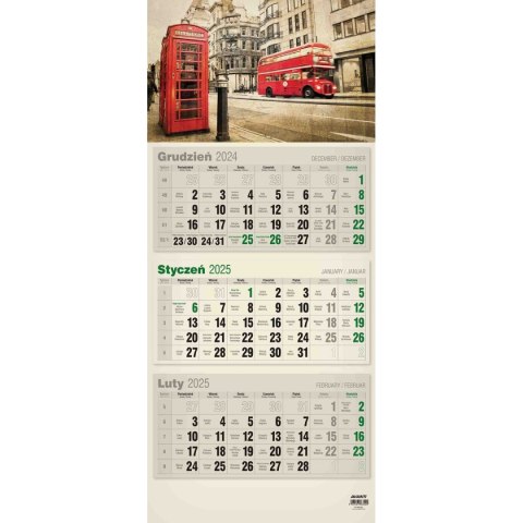 Kalendarz ścienny mix PŁASKI 310mm x 680mm Avanti (KTT-2)