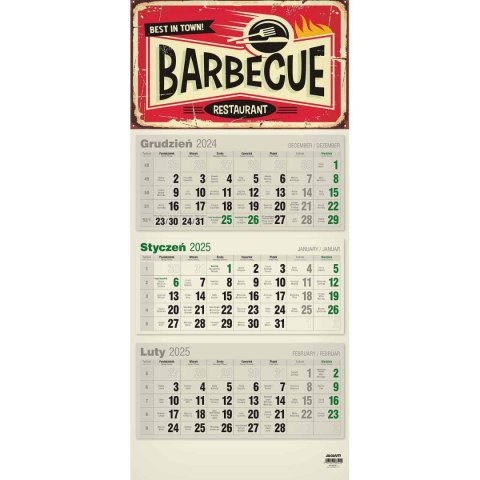 Kalendarz ścienny mix PŁASKI 310mm x 680mm Avanti (KTT-2)