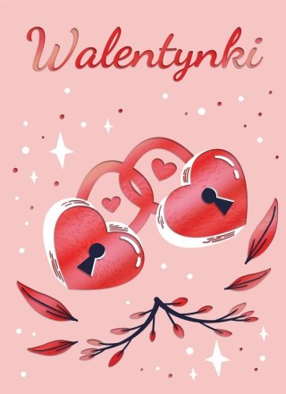 Kartka składana Karnet B6 Walentynki KŁÓDKI B6 Henry (5905701487493)