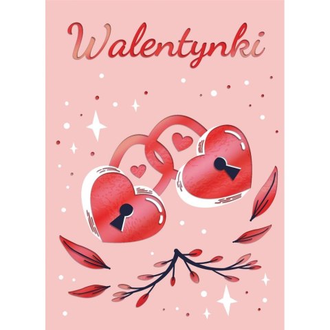Kartka składana Karnet B6 Walentynki KŁÓDKI B6 Henry (5905701487493)