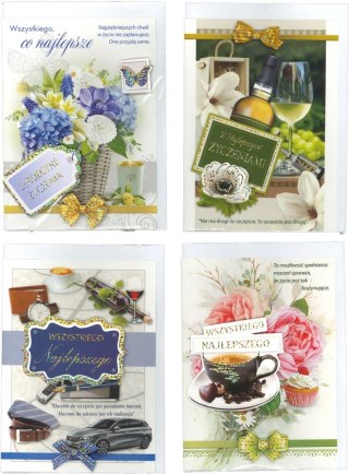 Kartka składana Serdeczne Życzenia B6 Top Graphic (BOGH)