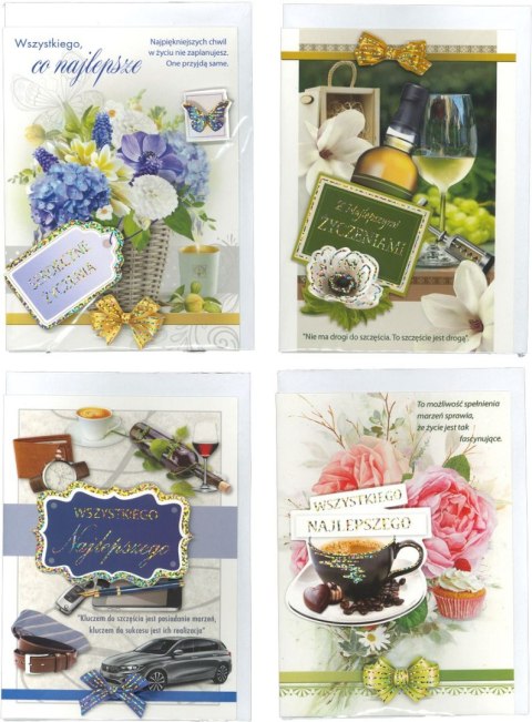 Kartka składana Serdeczne Życzenia B6 Top Graphic (BOGH)