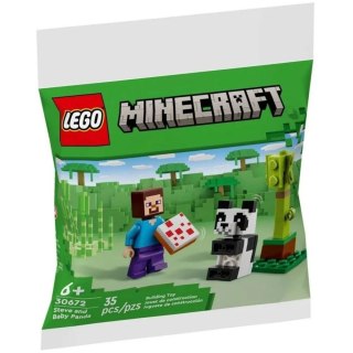 Klocki konstrukcyjne Minecraft Steve i mała panda Lego (30672)
