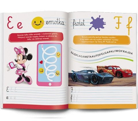 Książeczka edukacyjna Disney Uczy. Przygoda z Czytaniem. Elementarz. Ćwiczenia. Litery Ameet (USL 9304)