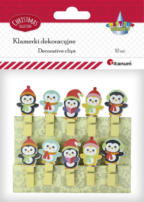 Ozdoba drewniana Craft-Fun Series klamerki Pingwiny Titanum (MTCR-WDC978)