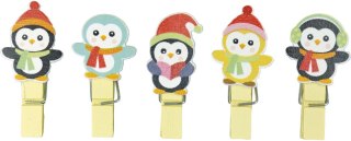 Ozdoba drewniana Craft-Fun Series klamerki Pingwiny Titanum (MTCR-WDC978)