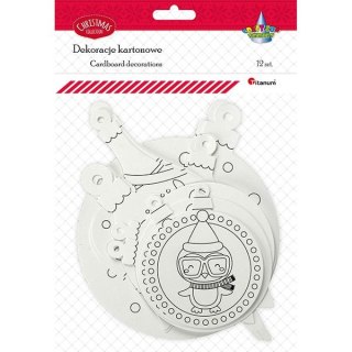 Ozdoba papierowa Craft-Fun Series zawieszka bombka do pokolorowania Titanum (176698B)