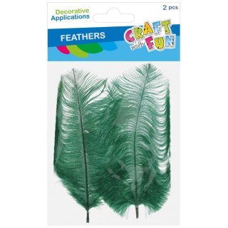 Piórka zielony ciemny Craft With Fun (545787)