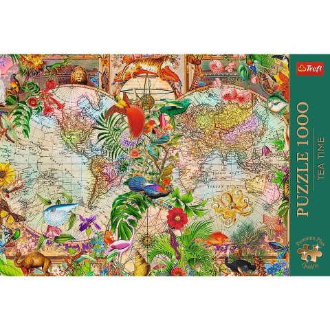 Puzzle Premium Plus Tea Time: Antyczna mapa świata 1000 el. Trefl (12075)
