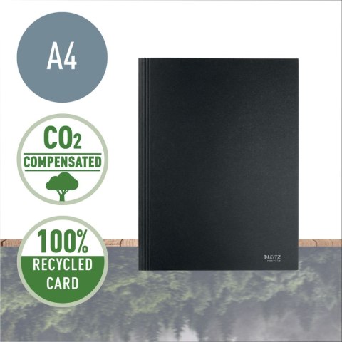 Teczka kartonowa recycle A4 czarna 430g Leitz (39060095)