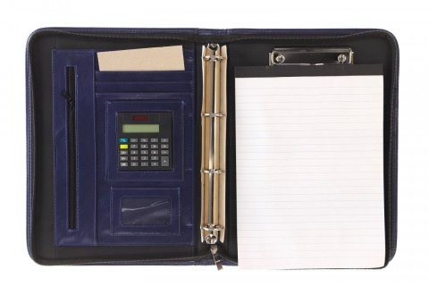 Teczka konferencyjna granatowa A4 granatowa ekoskóra Antra (709)