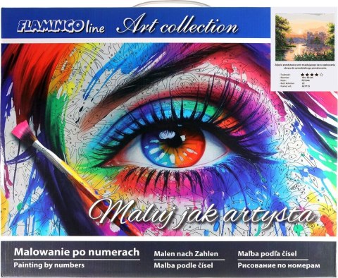 Zestaw kreatywny Malowanie po numerach 40x50cm Pejzaż Flamingo Line (FSY244)