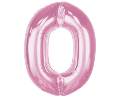 Balon foliowy Smart, cyfra 0, j. różowa, 92 cm Godan (CH-S9J0)