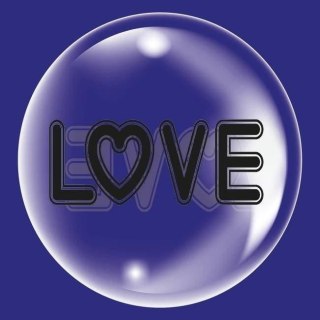 Balon foliowy transparentny czarny napis Love Tuban (TB3629)