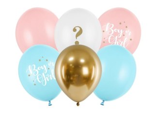 Balon gumowy Boy or Girl, mix mix 300mm Partydeco (SB14P-308-000-6)
