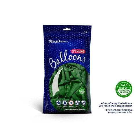 Balon gumowy Strong, Pastel Emerald Green (1 op. / 100 szt.) zielony 270mm Partydeco (SB12P-003)