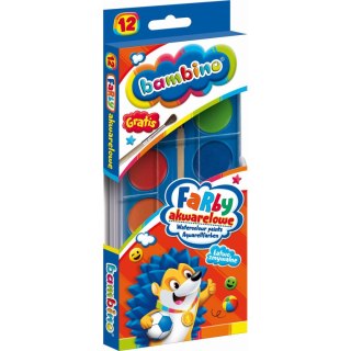 Farby akwarelowe 12 kolor. St.Majewski