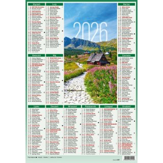 Kalendarz ścienny 5905031841033 plakietka A4 230mm x 335mm Wydawnictwo Wokół Nas (KS059)