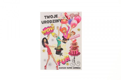 Kartka składana Urodziny młodzieżowe B6 Pol-mak (B6LUX_URML)