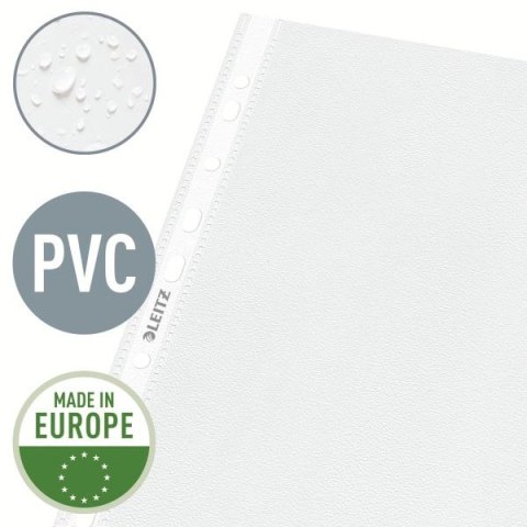 Koszulki na dokumenty krystaliczne A4 kolor: przezroczysty górna klapka 170 mic. Leitz (47573003)