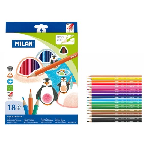 Kredki ołówkowe 18 kol. Milan (722318)