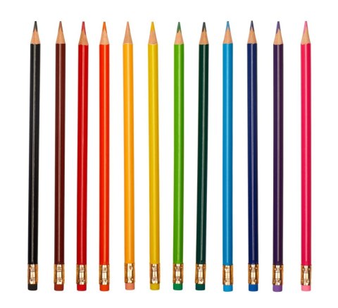 Kredki ołówkowe z gumką 12 kol. Astra