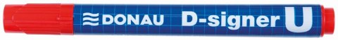 Marker permanentny D-Signer wkład czerwony 2,0-4,0mm okrągła końcówka Donau (7371001-04PL)
