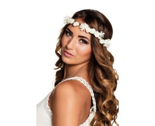 Opaska wianek białe kwiatki Godan (52222)