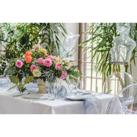 Organza organza Gładka 0,36x9 [mm x m] srebrna Partydeco (ORS-018)