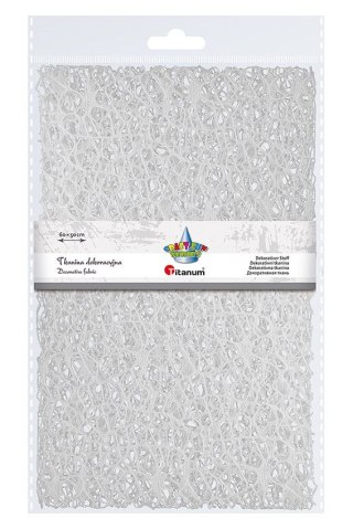 Ozdoba materiałowa Craft-Fun Series siatka koronkowa biała Titanum (25CR0331-14)