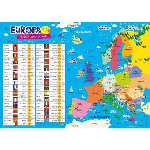 Podkład na biurko MAPA EUROPY mix PVC PCW Henry (5907465663847)