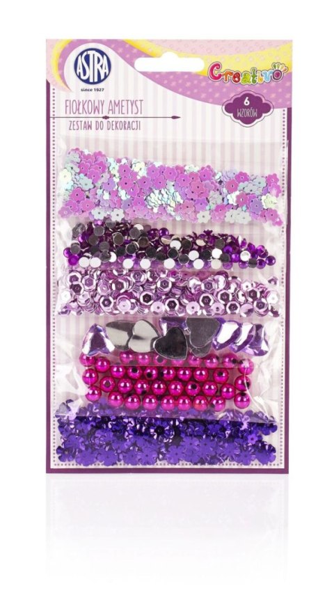Zestaw kreatywny fiołkowy ametyst do dekoracji Astra Creativo
