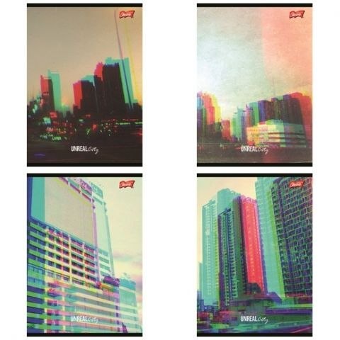 Zeszyt Unreal City A5 60k. 70g krata Unipap